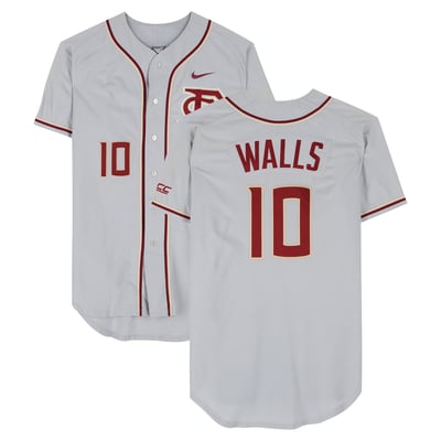 Taylor Walls Florida State Seminoles Fanatics Authentic Player-Issued #10 Gray Jersey from the Baseball Program - Size 46