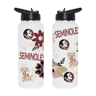 Florida State Seminoles The Memory Company 34oz. Flowers Stainless Steel Quencher Bottle