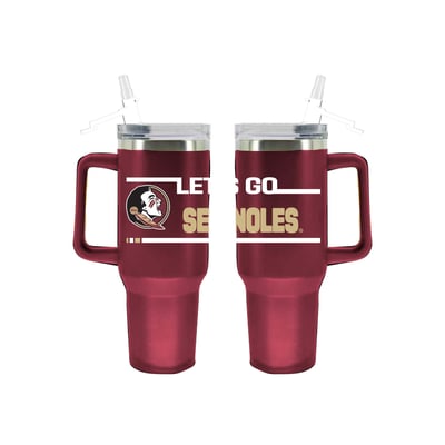 Florida State Seminoles The Memory Company 40oz. Stainless Steel Team Color Tumbler with Flip Straw