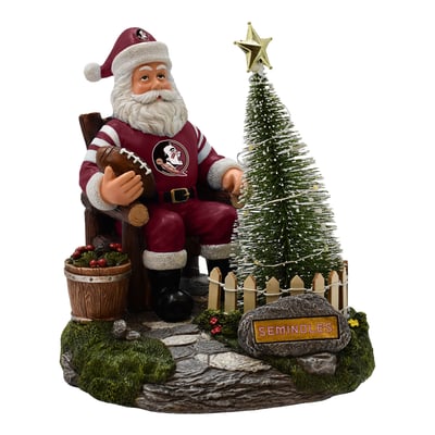 Florida State Seminoles The Memory Company Santa Figurine with LED Tree