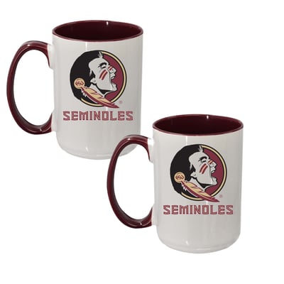 Florida State Seminoles The Memory Company Two-Piece 15oz. Logo Coffee Mug Set