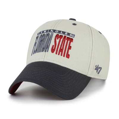 Florida State Seminoles '47 Unisex Half Block Text MVP Adjustable Hat - Gray/Black