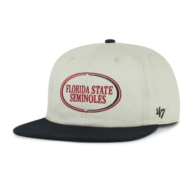 Florida State Seminoles '47 Unisex Ovalcrest Captain Snapback Hat - Gray/Black