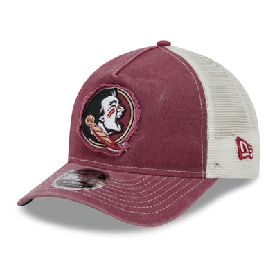 Florida State Seminoles New Era Unisex Faded A-Frame 9FORTY Adjustable Trucker Hat - Garnet
