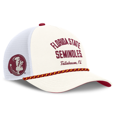 Florida State Seminoles Nike Unisex Mascot Rope Trucker Adjustable Hat - White