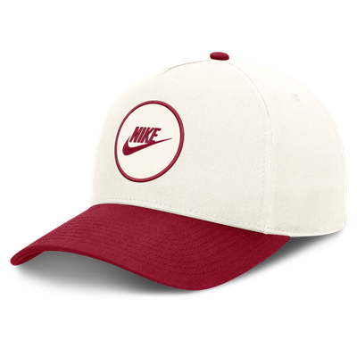 Florida State Seminoles Nike Unisex Rise Side Logo A-Frame Adjustable Hat - White/Garnet