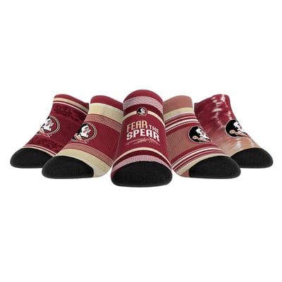  Florida State Seminoles Rock Em Unisex Super Fan Five-Pack Low-Cut Socks Set - 
