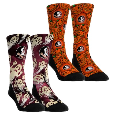 Florida State Seminoles Rock Em Socks Unisex Halloween Crew Socks 2-Pack Set