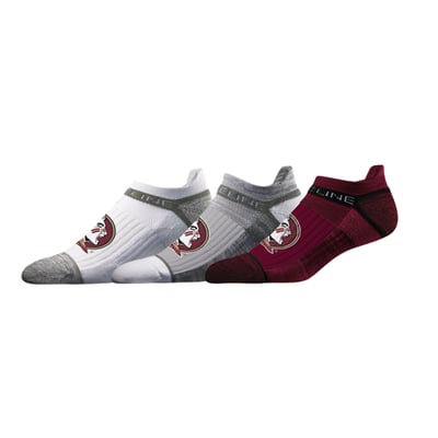  Florida State Seminoles Strideline Unisex Premium Low 3-Pack Ankle Socks Set