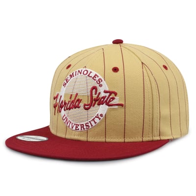 Florida State Seminoles The Game Unisex '90 Pinstripe Snapback Hat - Gold/Garnet