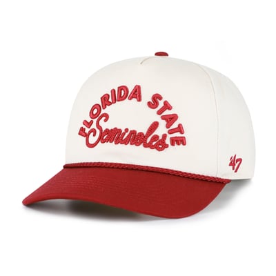 Florida State Seminoles '47 Women's Rope Script Hitch Adjustable Hat - Cream/Garnet