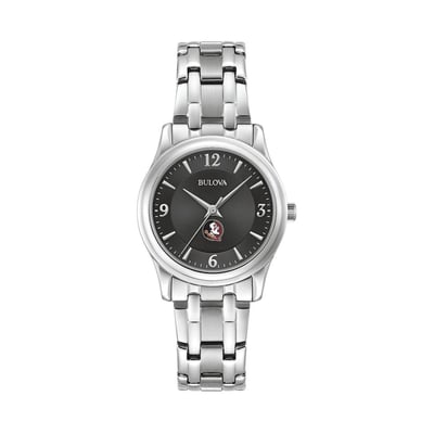 Florida State Seminoles Bulova Women's Corporate Collection Stainless Steel Watch - Black
