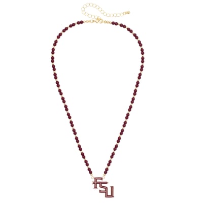 Florida State Seminoles CANVAS Style Women's Beaded Spirit Necklace
