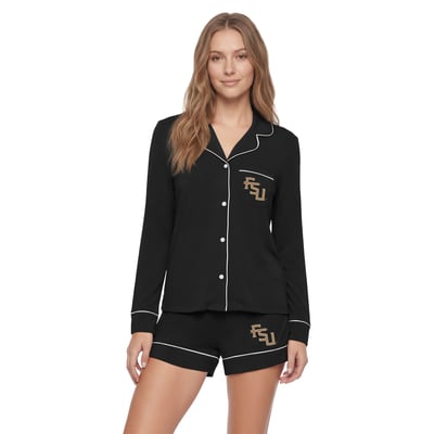 Florida State Seminoles Concepts Sport Women's Medley Sleep Set - Black
