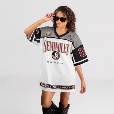 Florida State Seminoles Gameday Couture Women's Hustle Mode Jersey Dress - White
