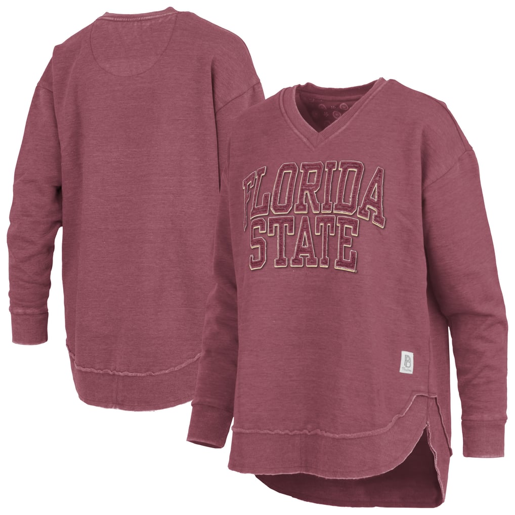  Florida State Seminoles Pressbox Women's Westin Poncho V-Neck Pullover Sweatshirt - Garnet