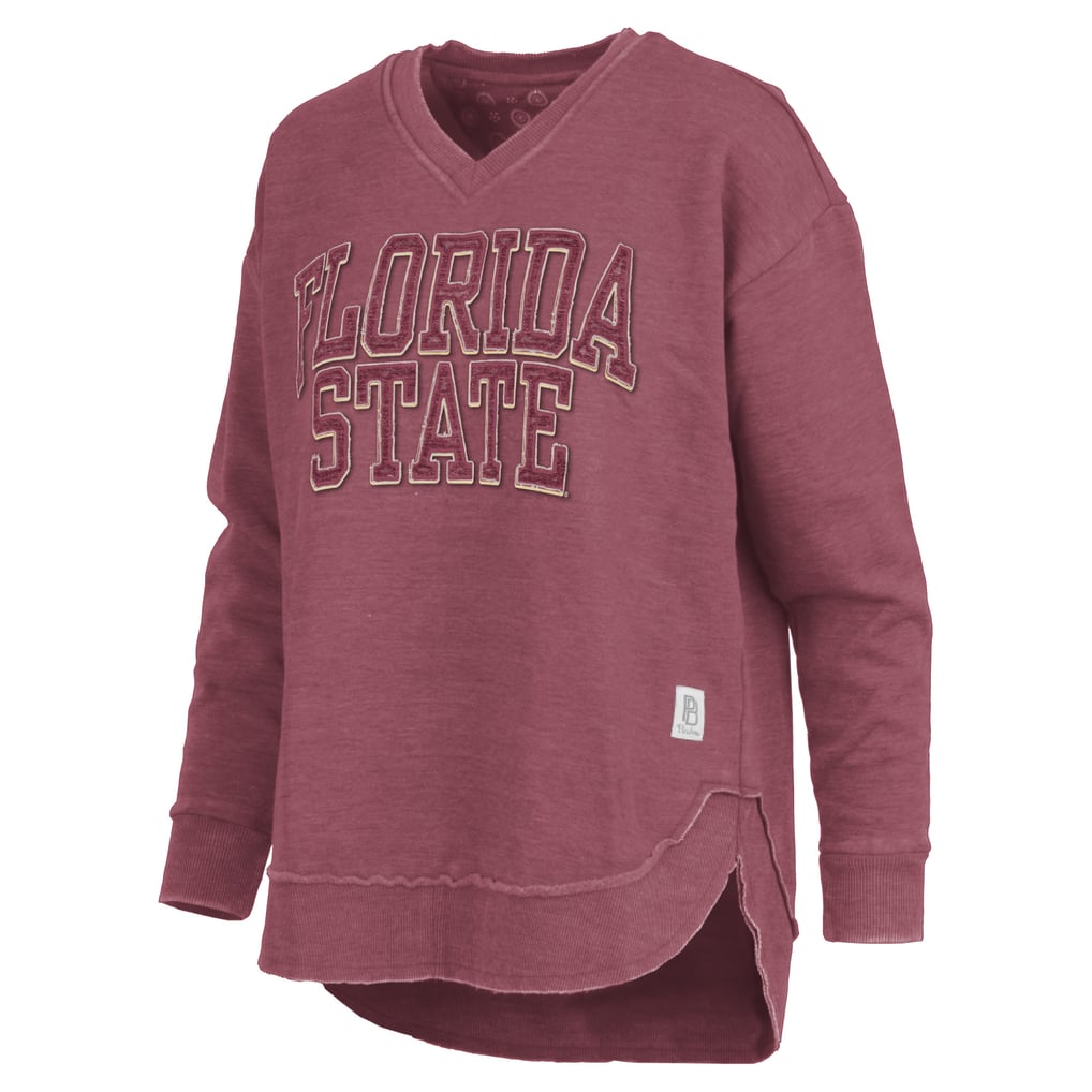  Florida State Seminoles Pressbox Women's Westin Poncho V-Neck Pullover Sweatshirt - Garnet