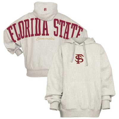 Florida State Seminoles Pressbox Women's Belvedere Oversized Hoodie - Gray