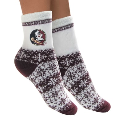 Florida State Seminoles ZooZatz Women's Fuzzy Holiday Crew Socks