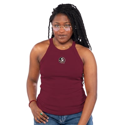  Florida State Seminoles ZooZatz Women's Tri-Blend Racerback Ribbed Tank Top - Garnet