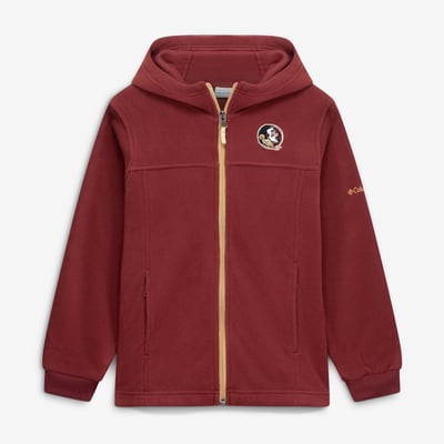  Florida State Seminoles Columbia Youth Flanker Fleece Full-Zip Hoodie - Garnet