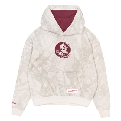  Florida State Seminoles Mitchell & Ness Youth Ghosted Fleece Hoodie - White