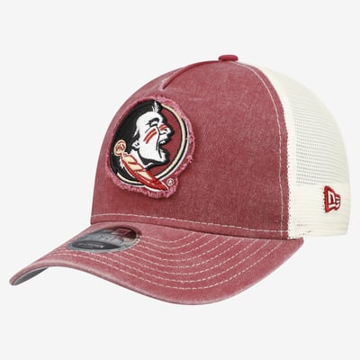 Florida State Seminoles New Era Youth 9FORTY A-Frame M-Crown Retro Adjustable Trucker Hat - Garnet