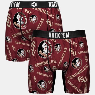  Florida State Seminoles Rock Em Youth All Over Logo Boxer Briefs - Garnet