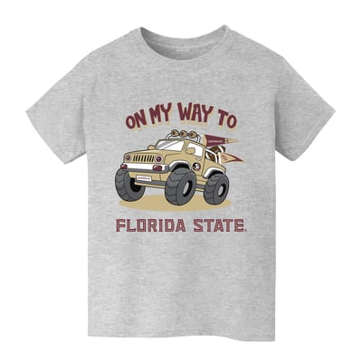 Florida State Seminoles Vive La Fete Youth On My Way T-Shirt - Gray
