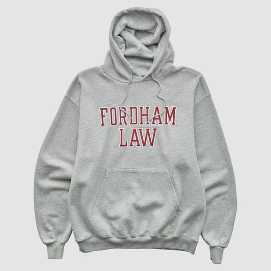 Fordham Rams Champion 2000s Hooded Pullover Sweatshirt - Heather Gray - M by Fanatics Real Vintage