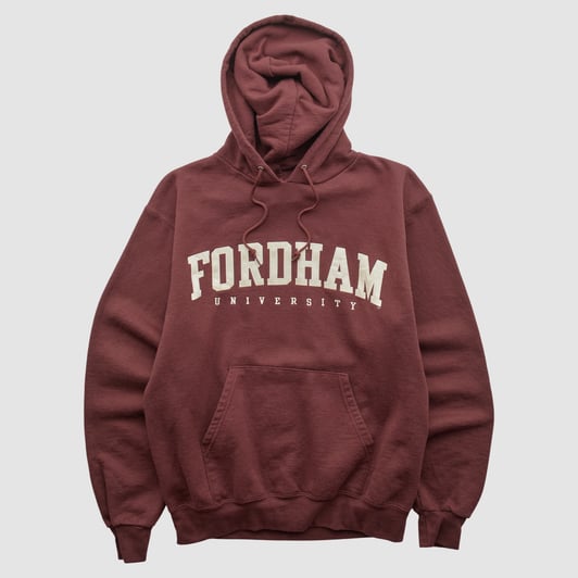 Fordham Rams Champion 2000s Hooded Pullover Sweatshirt - Maroon - S by Fanatics Real Vintage