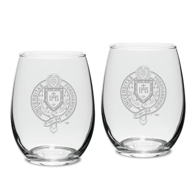 Fordham Rams Team 15oz. 2-Piece Stemless Wine Glass Set