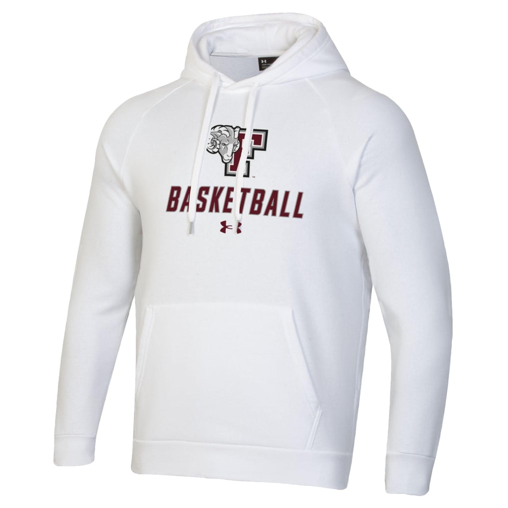 Fordham Rams Under Armour Basketball Rival Raglan Fleece Pullover Hoodie - White
