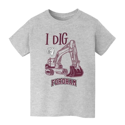 Fordham Rams Vive La Fete Youth Excavator T-Shirt - Gray