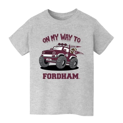 Fordham Rams Vive La Fete Youth On My Way T-Shirt - Gray
