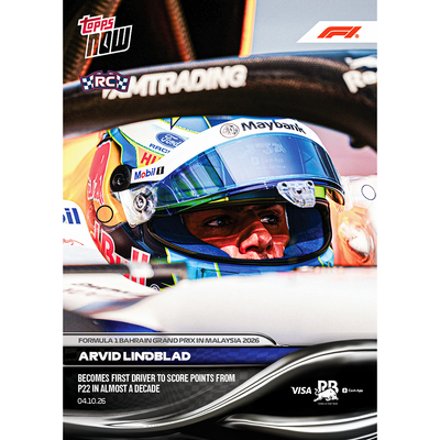 Arvid Lindblad - 2026 Formula 1® Topps NOW® - Card 66