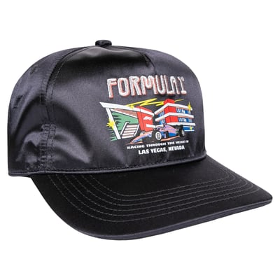 2026 Las Vegas Grand Prix Satin Adjustable Hat - Black