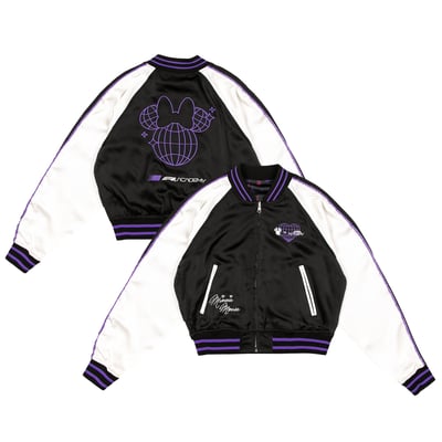 F1 Academy x Disney Satin Baseball Jacket - Black