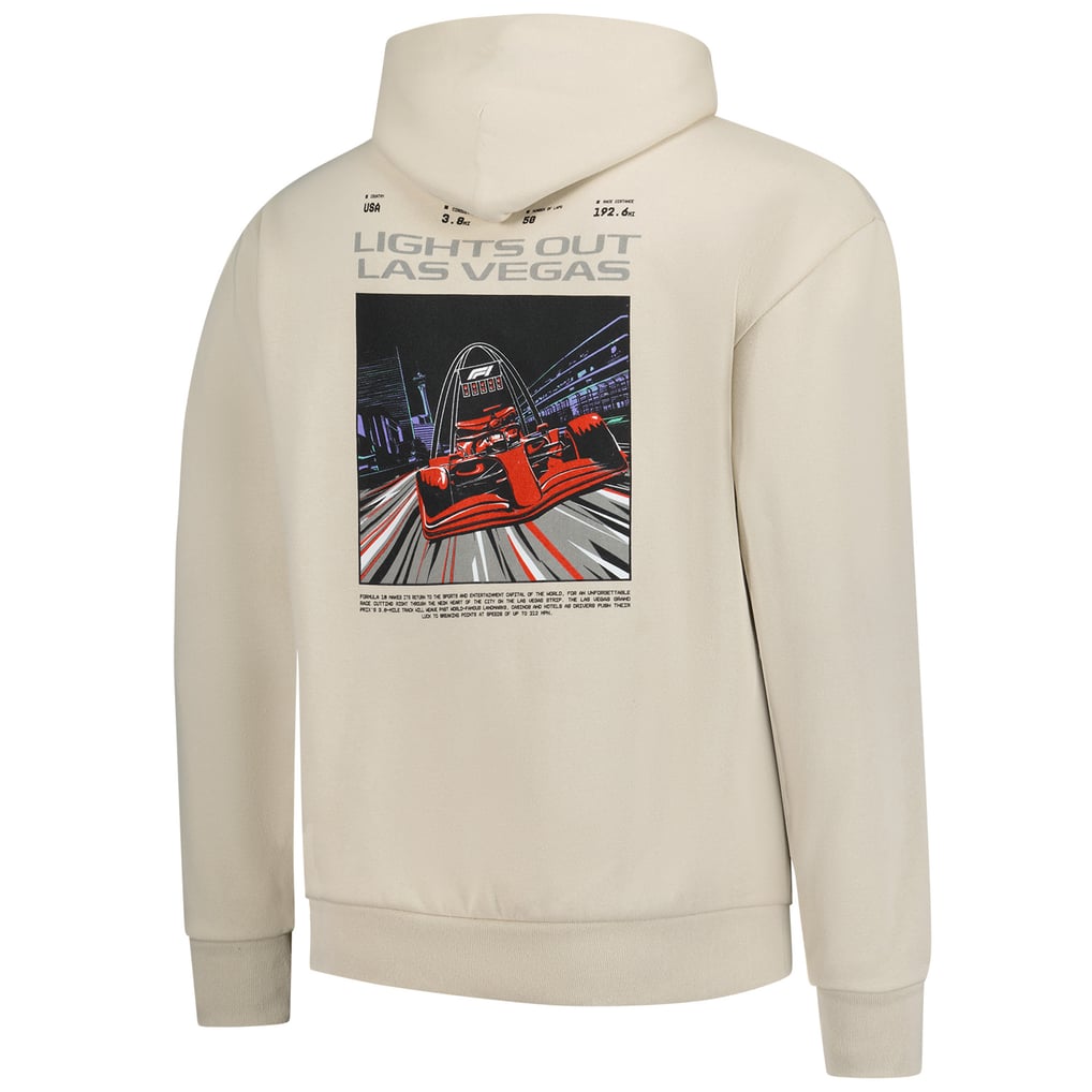 Formula 1 2025 Lights Out Las Vegas Grand Prix Hoodie - Cream