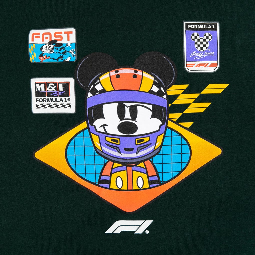 Formula 1 x Disney Mickey Helmet T-Shirt - Forest Green