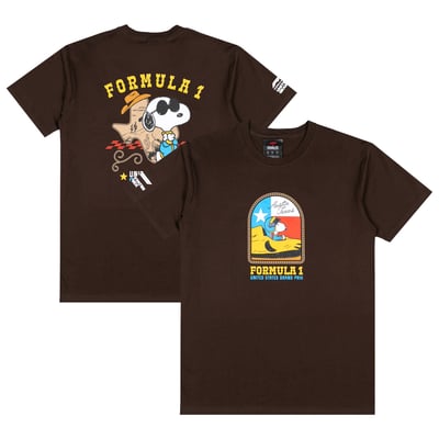 F1 x Peanuts Insomniac United States Grand Prix Western T-Shirt - Brown