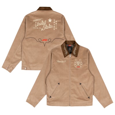 F1 Insomniac United States Grand Prix Corduroy Mechanics Full-Zip Jacket - Tan