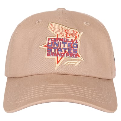 F1 Insomniac United States Grand Prix Wings Dad Adjustable Hat - Tan