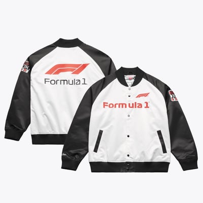 Formula 1 Merchandise Mitchell & Ness Lightweight Full-Snap Satin Jacket - White
