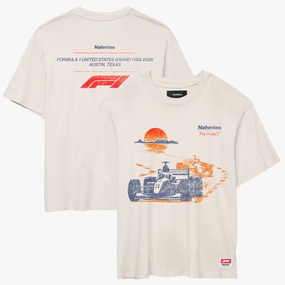 NAHMIAS x Formula 1  Unisex Austin Capsule Boxy T-Shirt - Cream