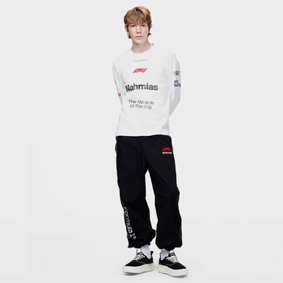 NAHMIAS x Formula 1  Unisex Austin Capsule Waffle Thermal Long Sleeve T-Shirt - White