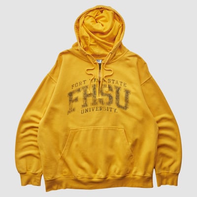 Fort Hays State Tigers MV Sport 2010s Hooded Pullover Sweatshirt - Yellow - M by Fanatics Real Vintage