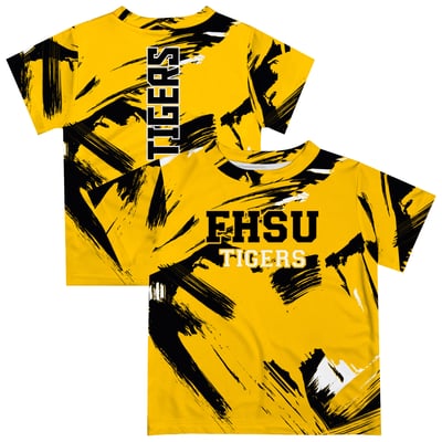  Fort Hays State Tigers Vive La Fete Newborn & Infant Paint Brush T-Shirt - Gold