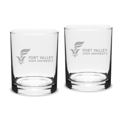 Fort Valley State Wildcats 14oz. 2-Piece Classic Double Old-Fashioned Glass Set