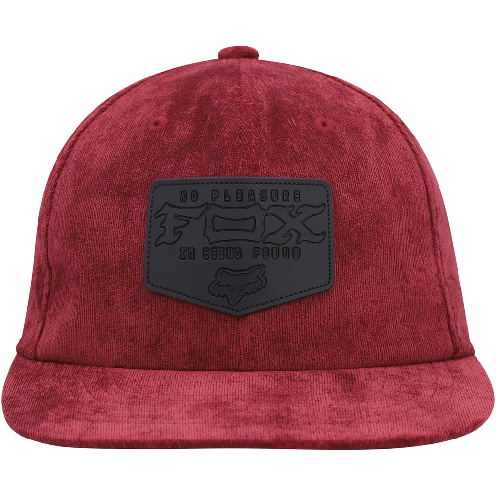 Fox Fixated Snapback Hat - Maroon 